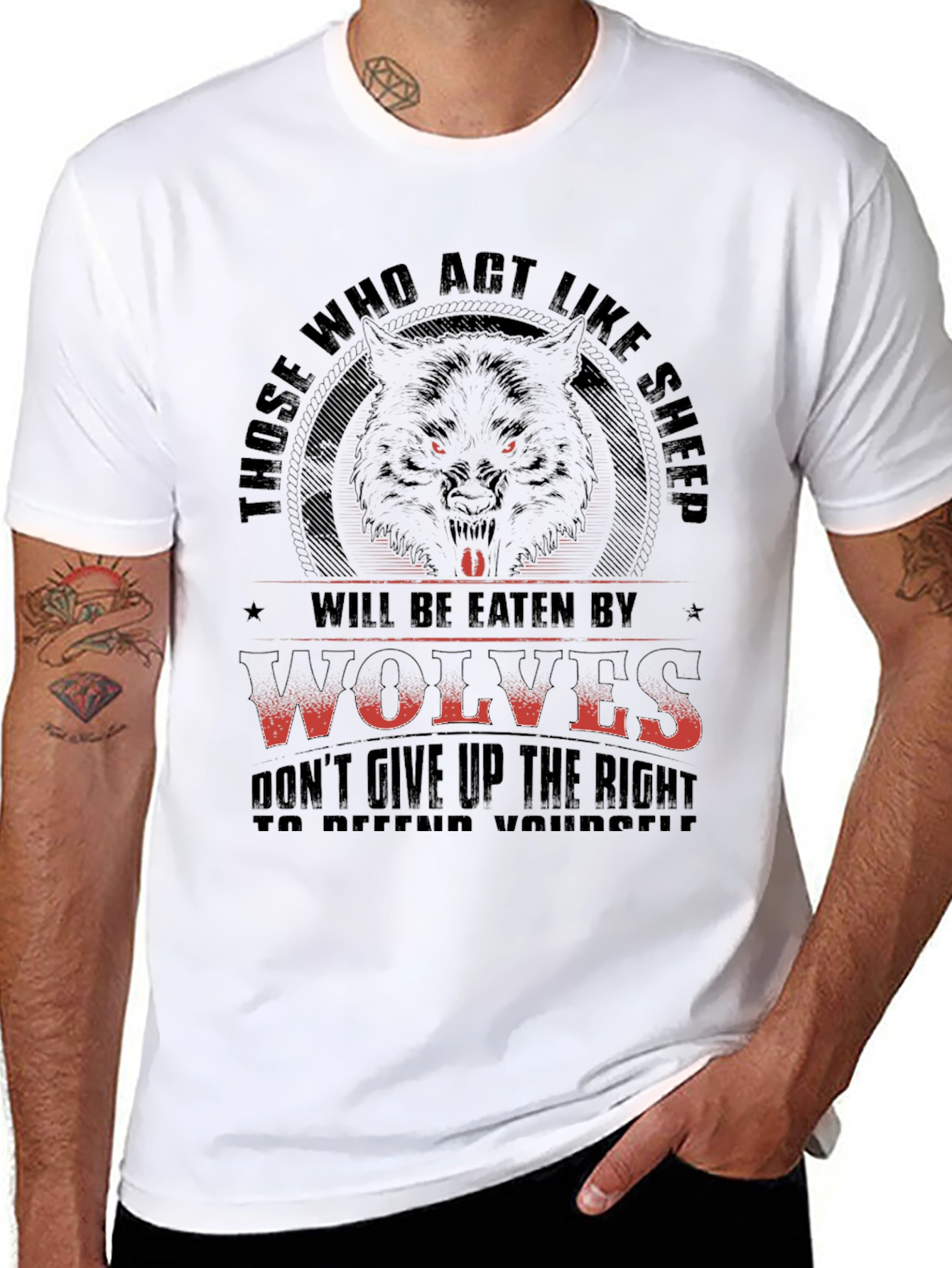 Wolf T-Shirt - Those Who Act Like Sheep