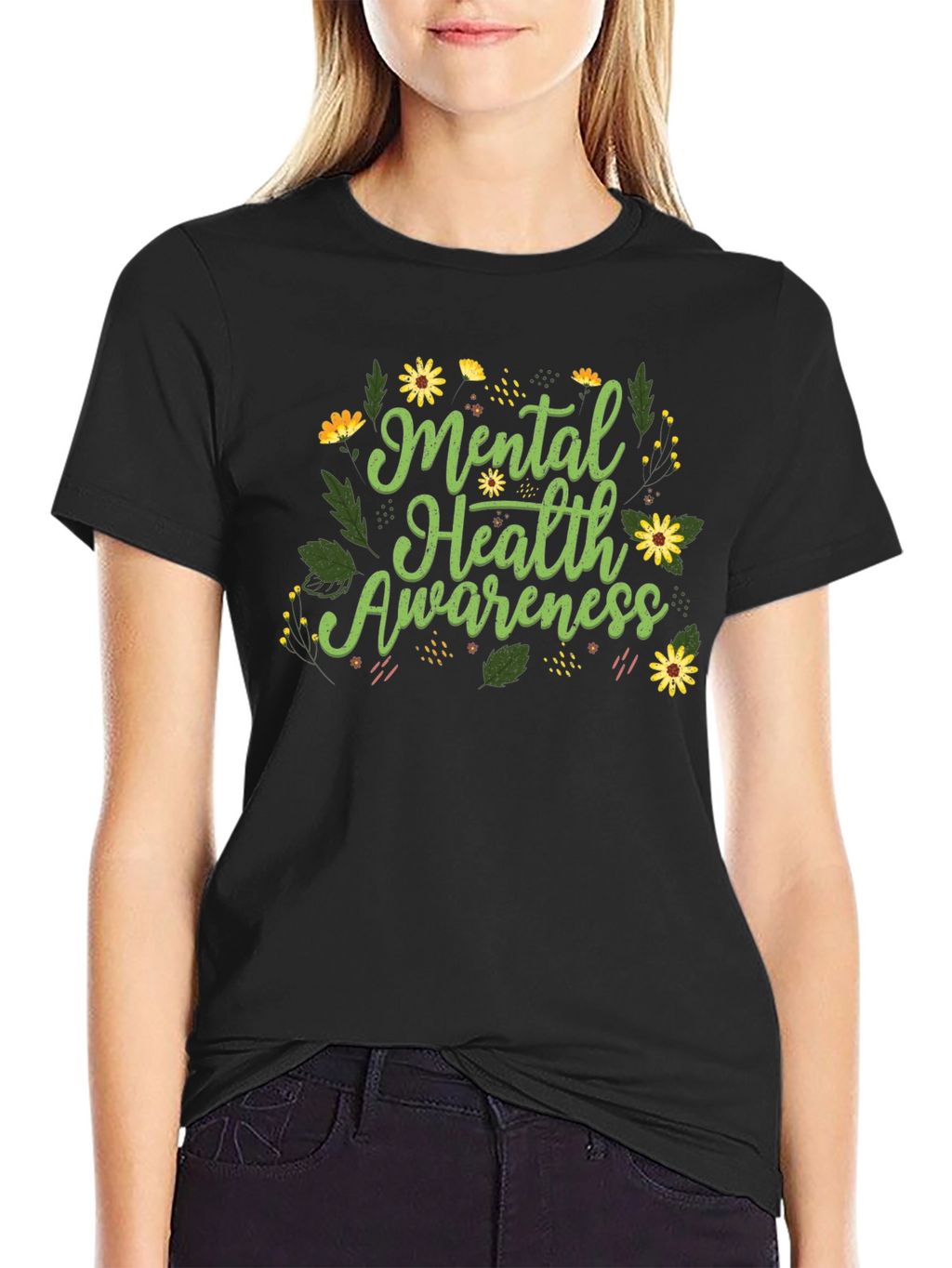Mental Health Awareness Floral Tee