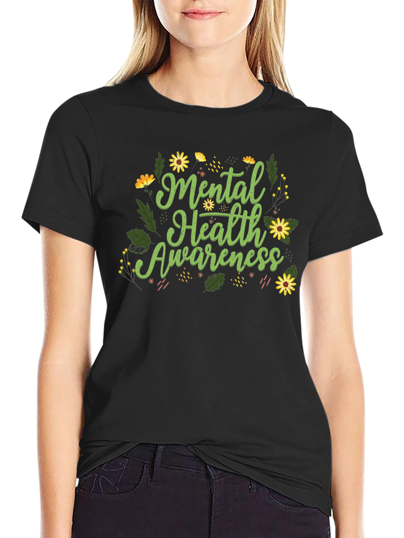 Mental Health Awareness Floral Tee
