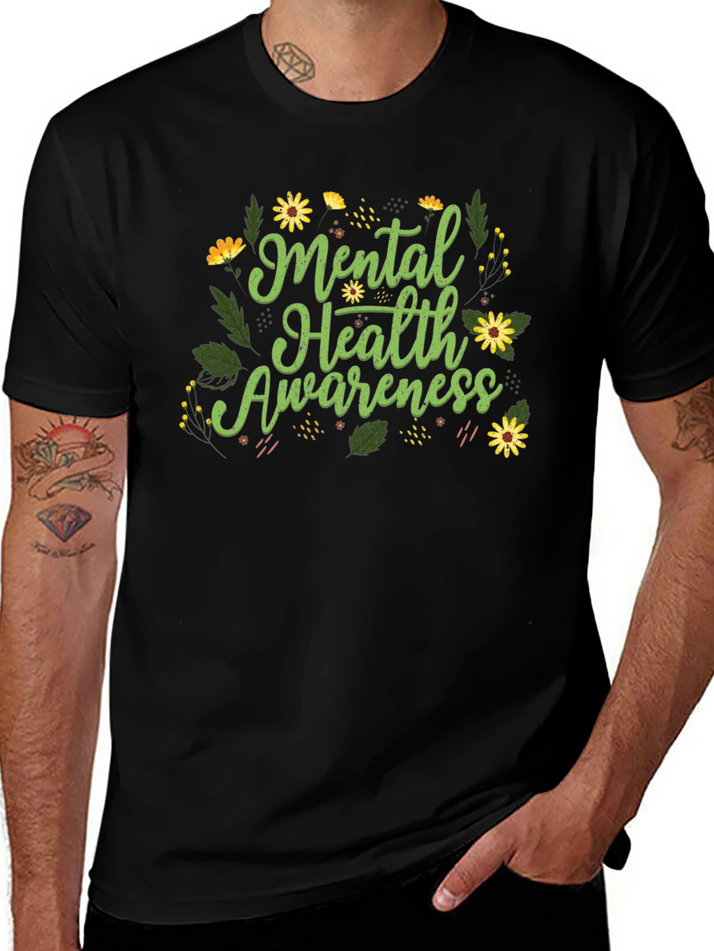 Mental Health Awareness Floral Tee
