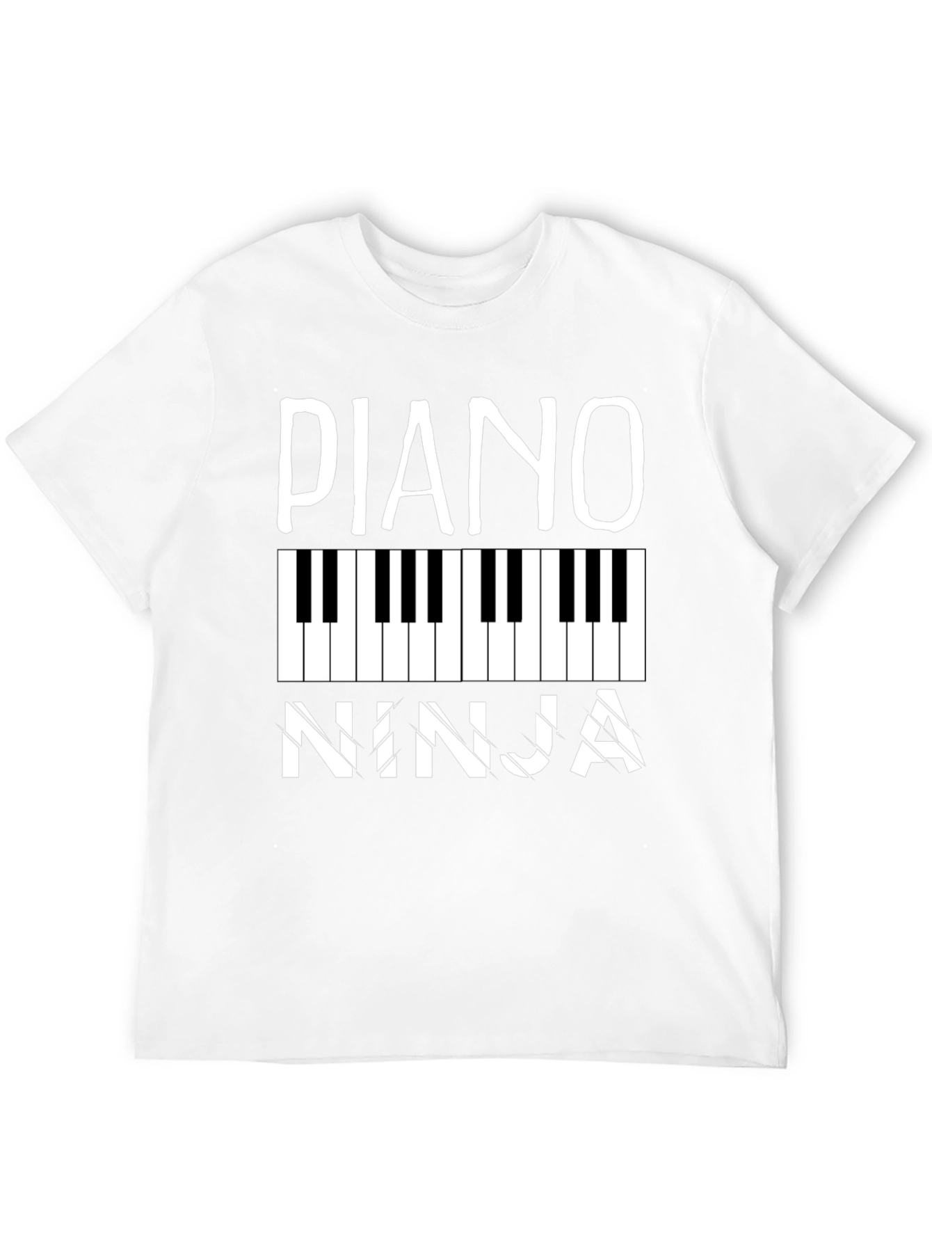 Piano Ninja Black Graphic Tee