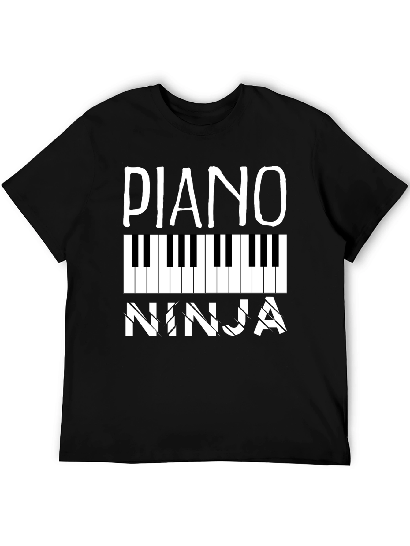 Piano Ninja Black Graphic Tee