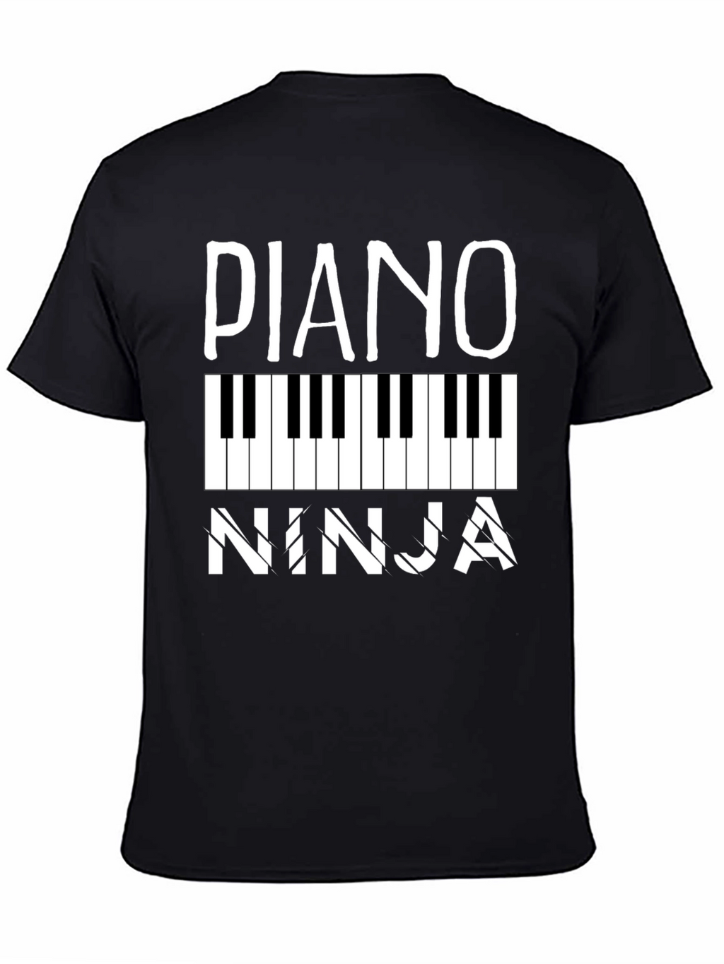Piano Ninja Black Graphic Tee