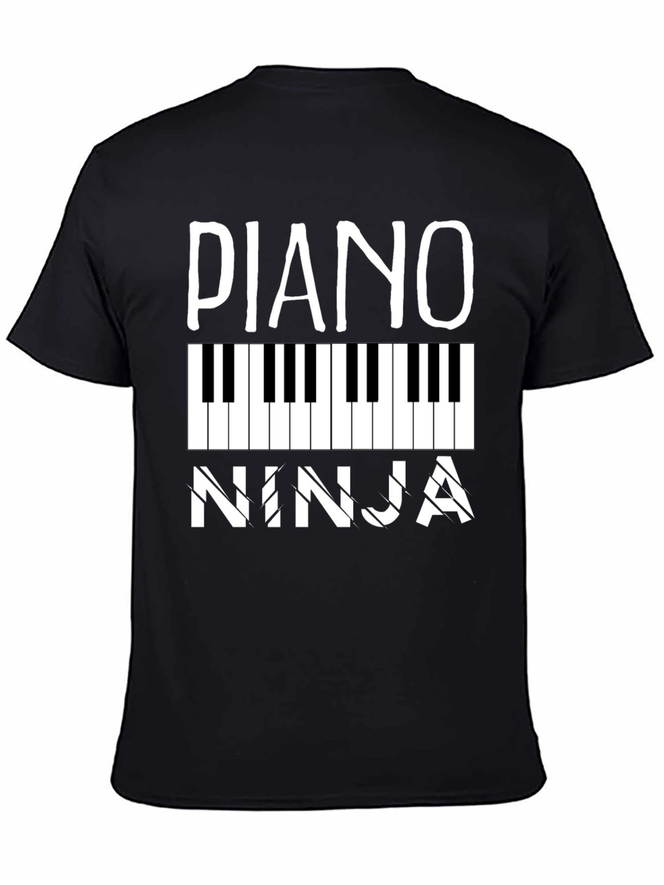 Piano Ninja Black Graphic Tee