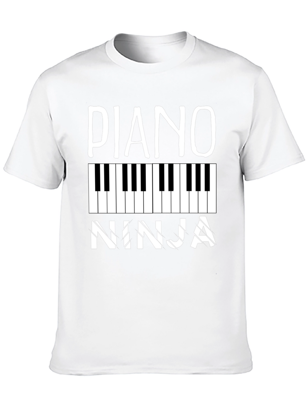 Piano Ninja Black Graphic Tee