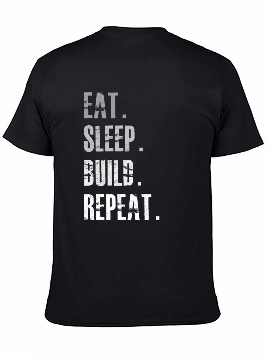 Eat Sleep Build Repeat Graphic Tee - Black