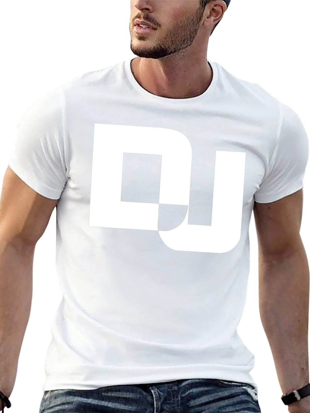 DJ Graphic Tee - Black Cotton Blend T-Shirt