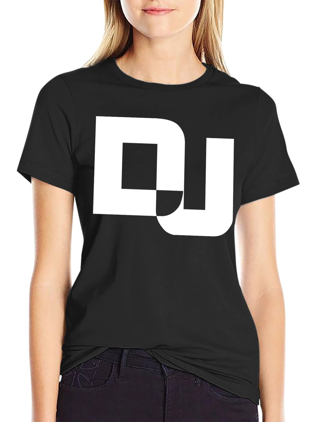 DJ Graphic Tee - Black Cotton Blend T-Shirt
