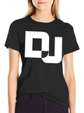 DJ Graphic Tee - Black Cotton Blend T-Shirt
