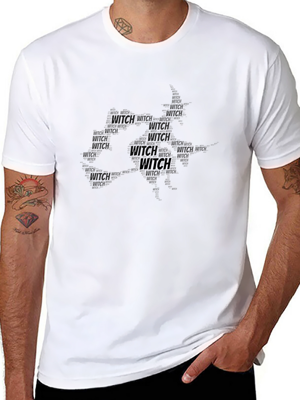 Witch Word Art Graphic Tee - Halloween T-Shirt