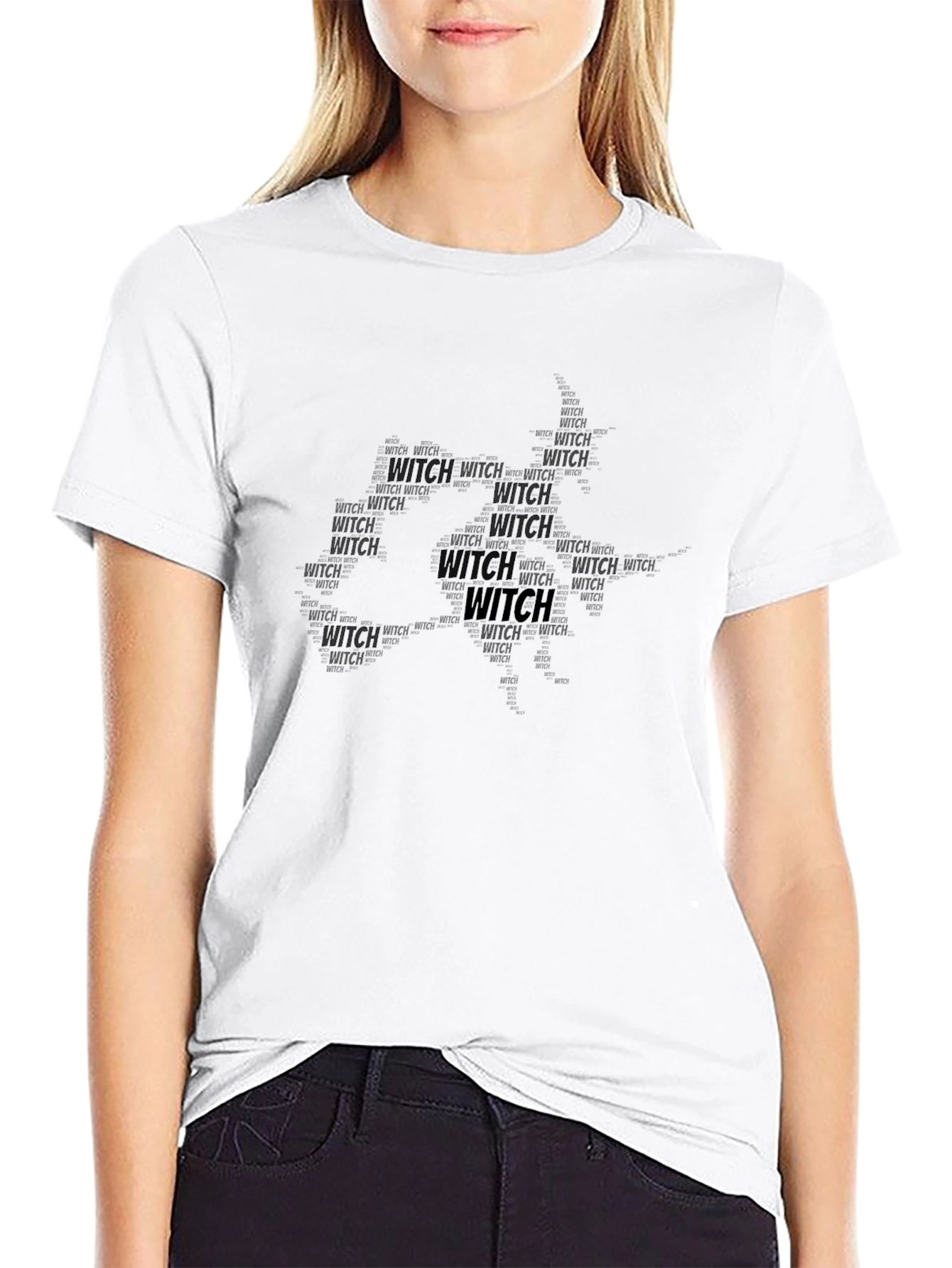 Witch Word Art Graphic Tee - Halloween T-Shirt