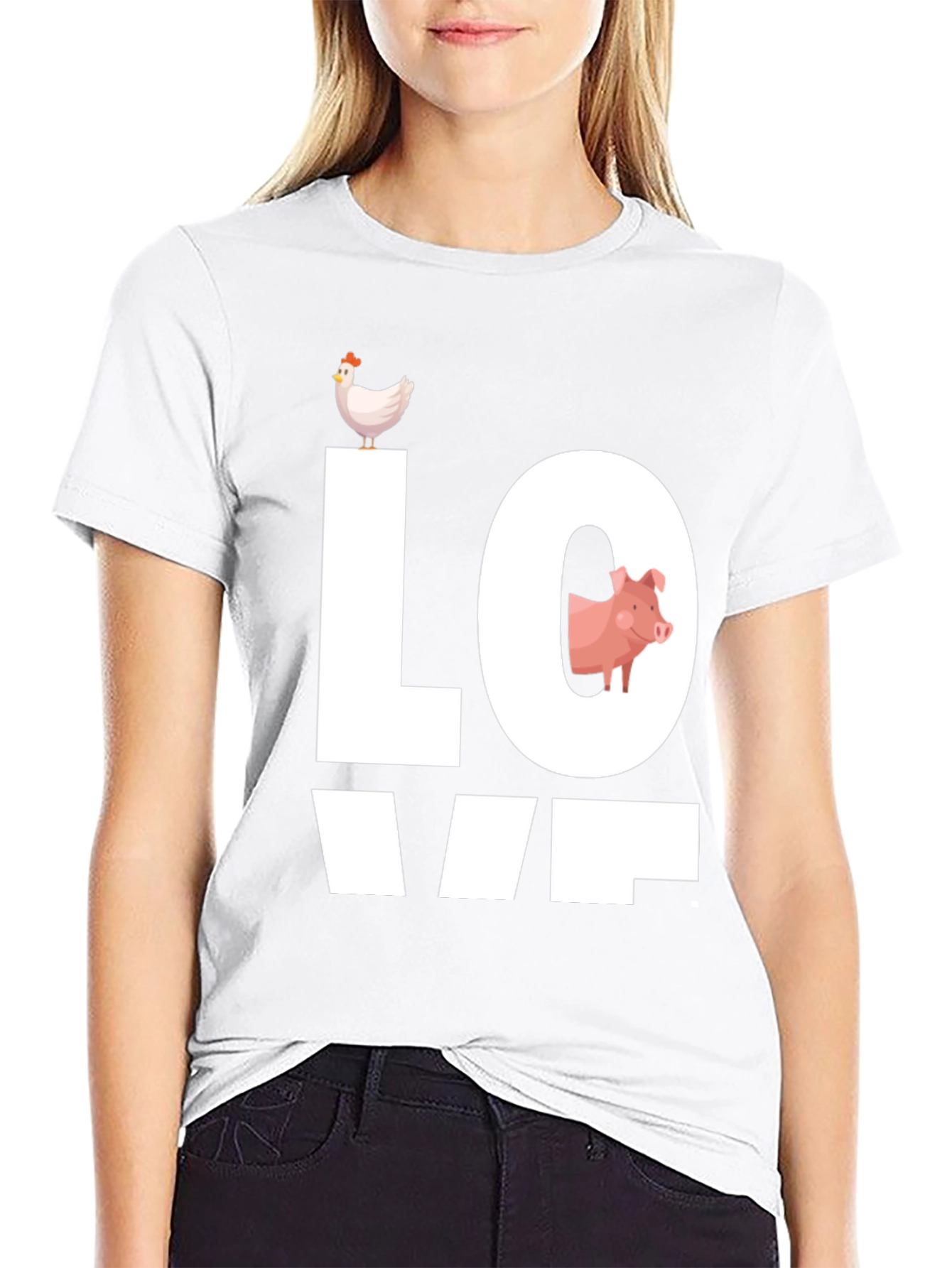 Farm Animal Love Graphic T-Shirt