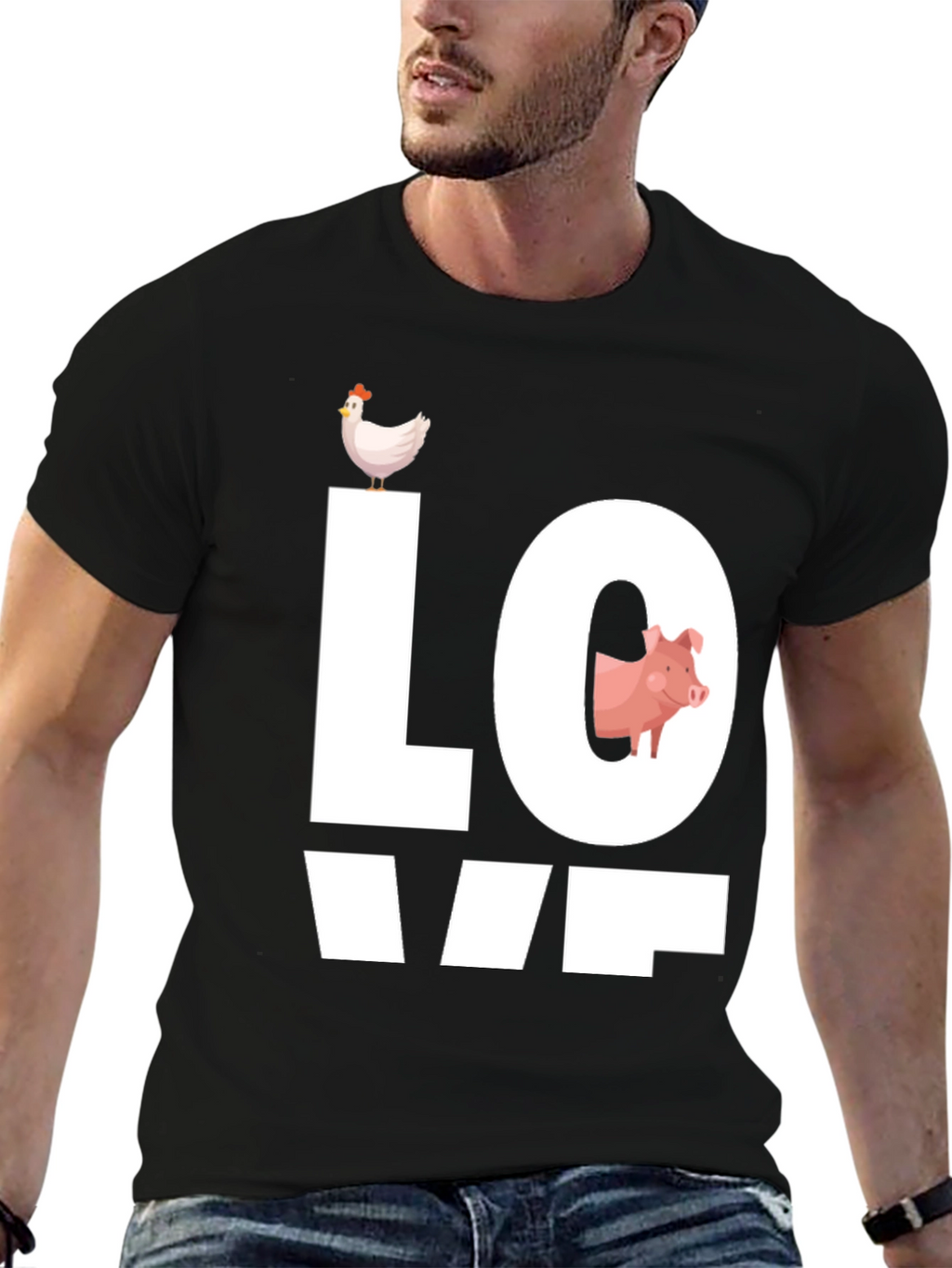Farm Animal Love Graphic T-Shirt