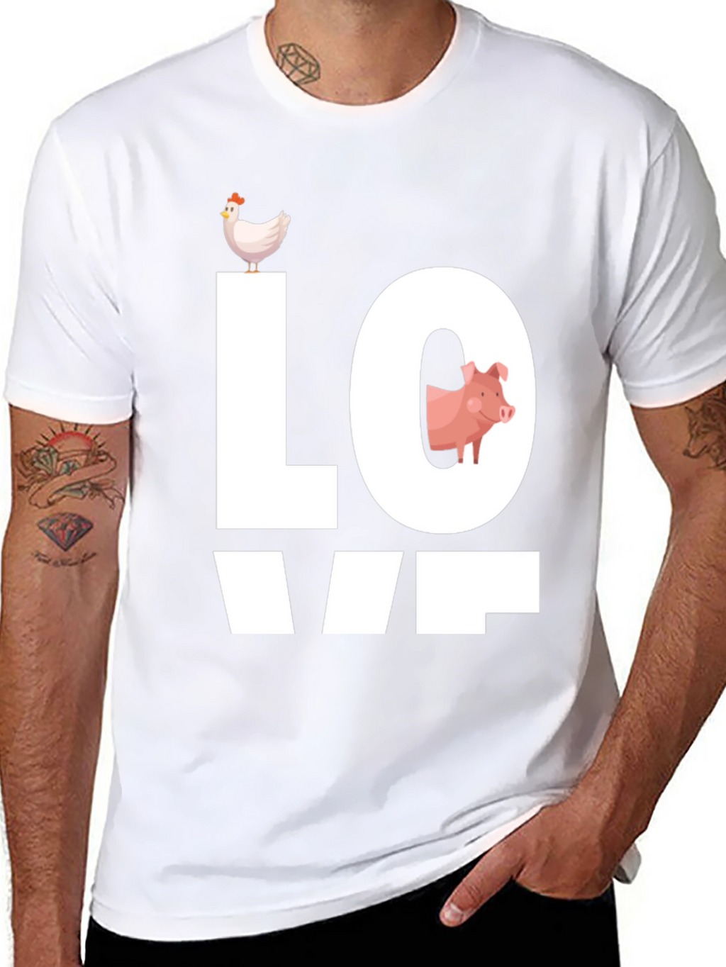Farm Animal Love Graphic T-Shirt