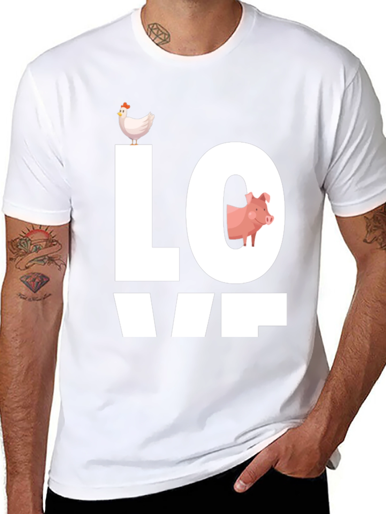Farm Animal Love Graphic T-Shirt