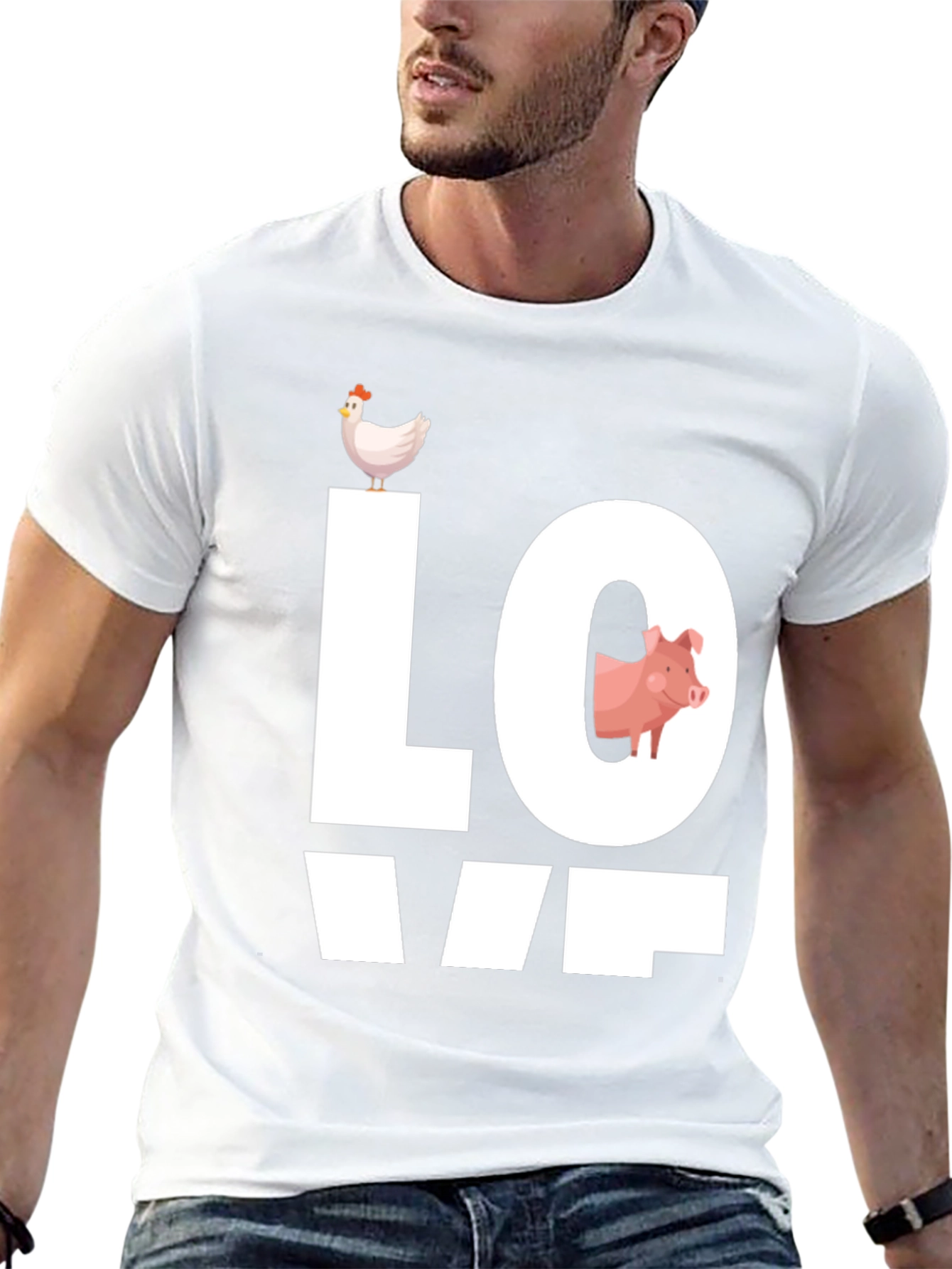 Farm Animal Love Graphic T-Shirt