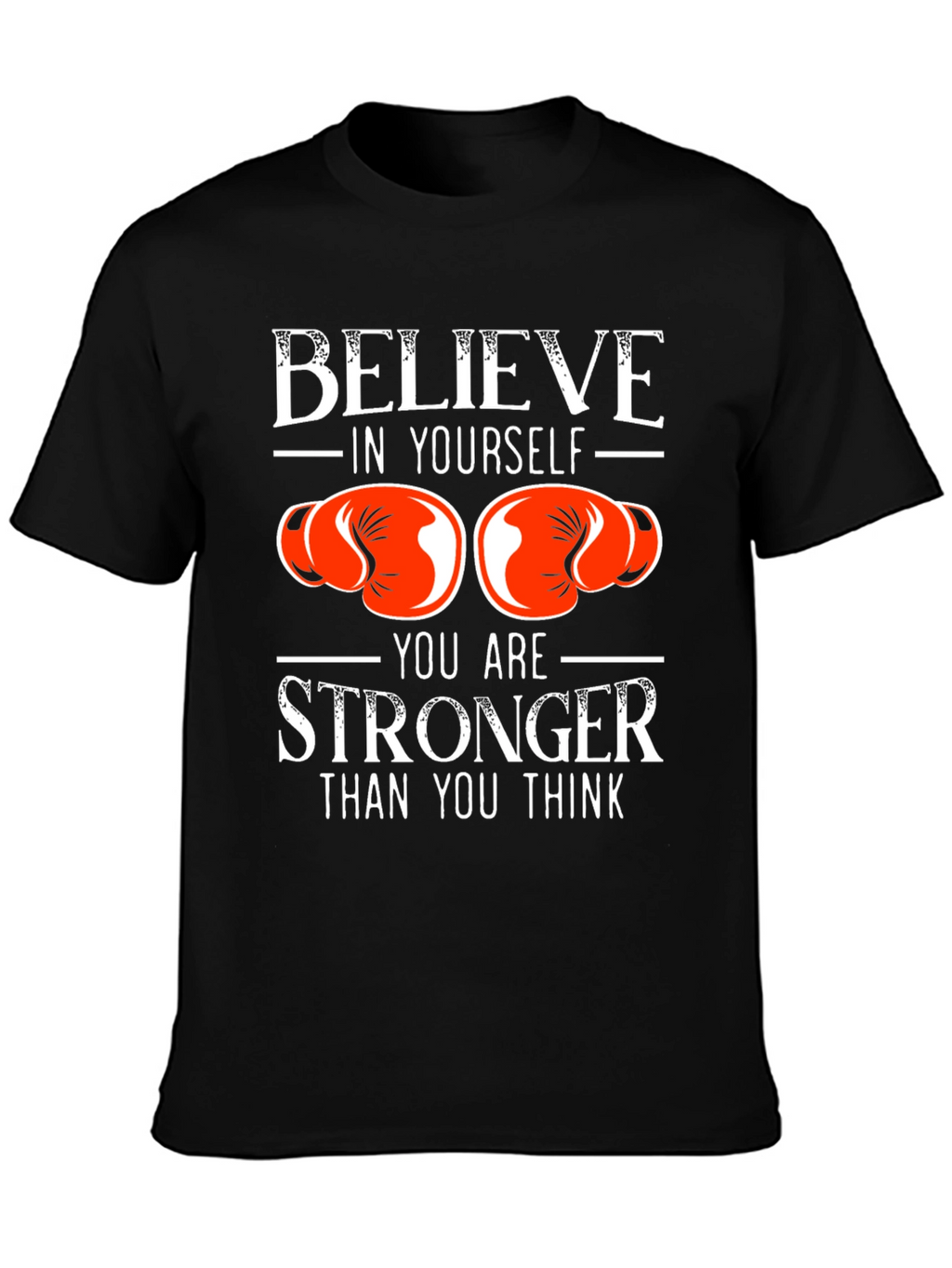 Believe in Yourself Boxing Gloves Graphic T-Shirt