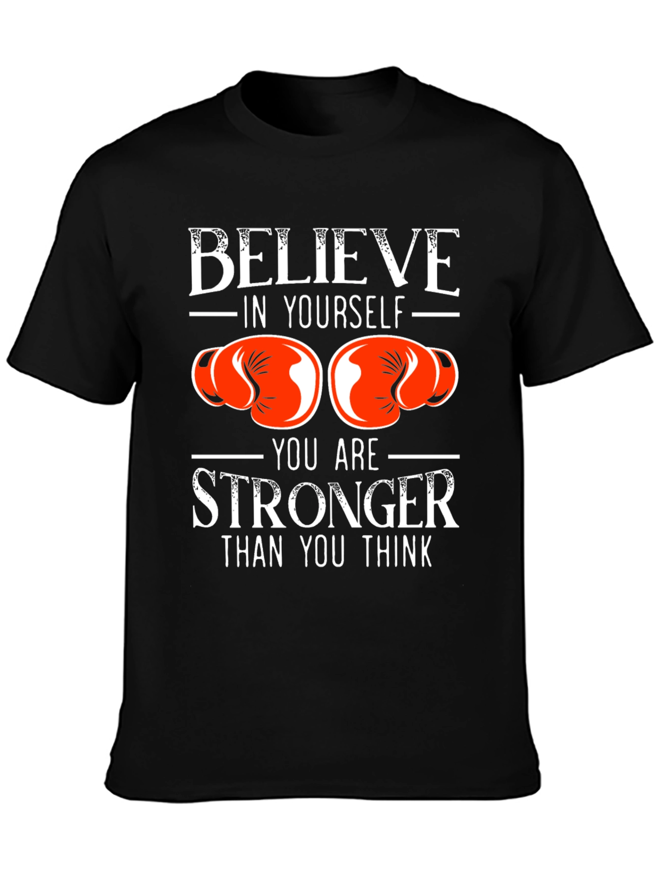 Believe in Yourself Boxing Gloves Graphic T-Shirt
