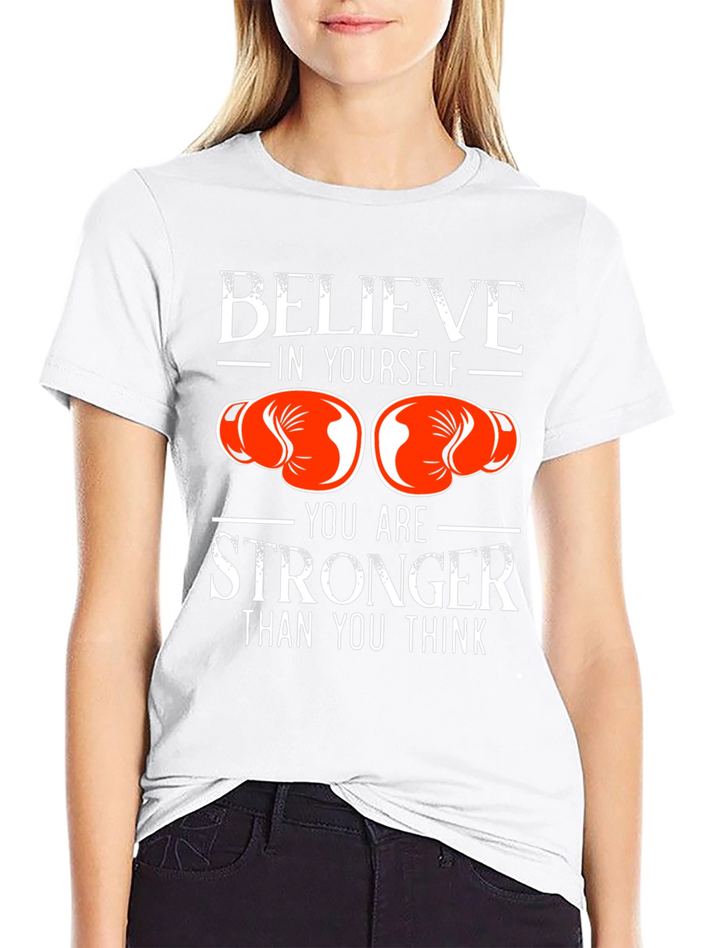 Believe in Yourself Boxing Gloves Graphic T-Shirt
