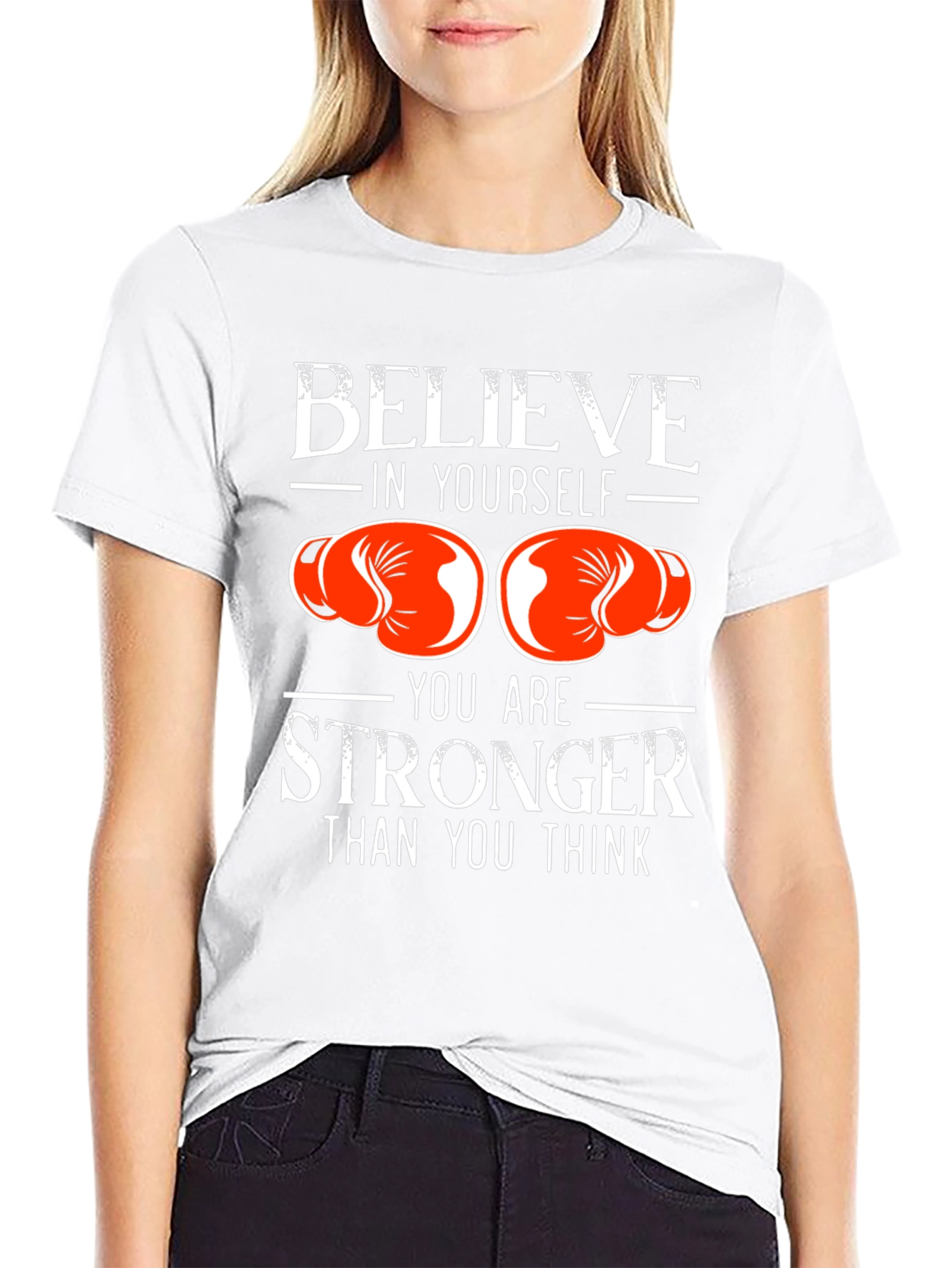 Believe in Yourself Boxing Gloves Graphic T-Shirt