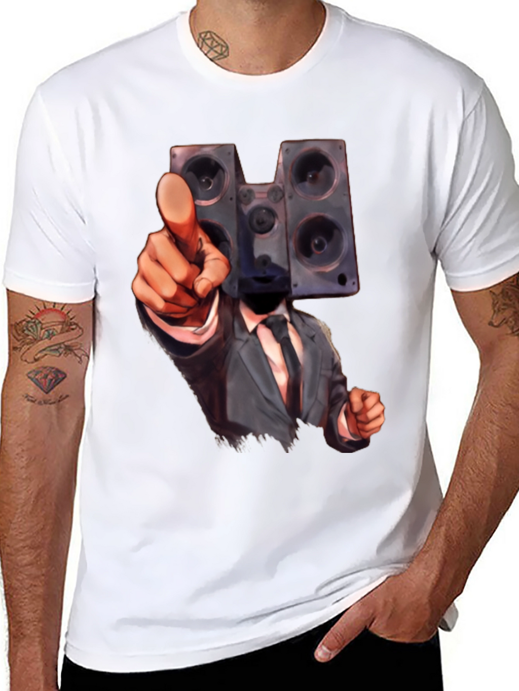 Speaker Head Suit T-Shirt