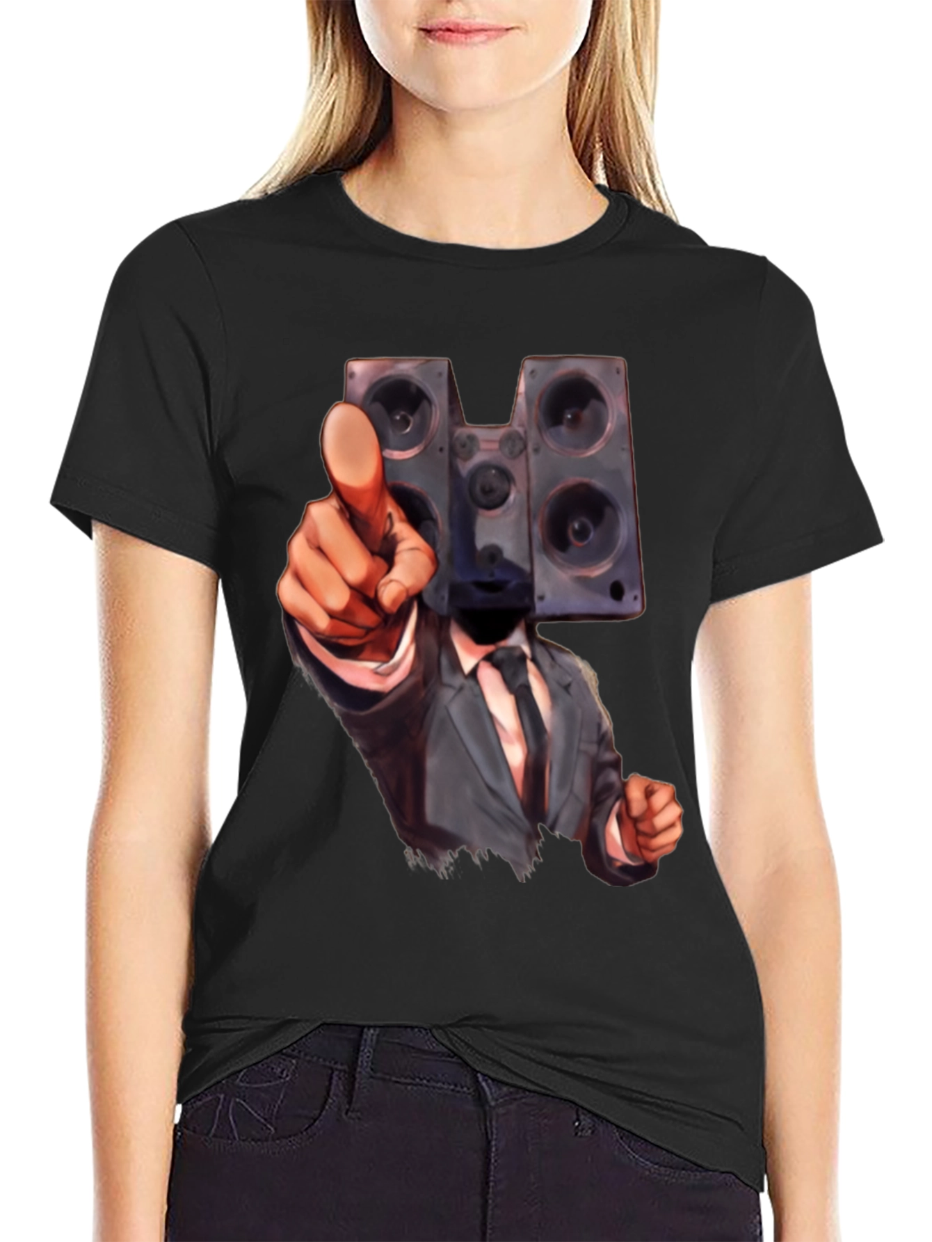 Speaker Head Suit T-Shirt