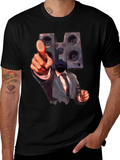 Speaker Head Suit T-Shirt