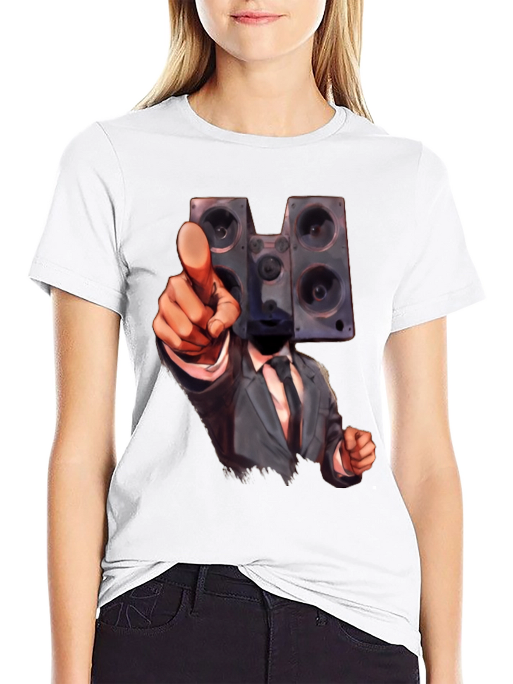 Speaker Head Suit T-Shirt