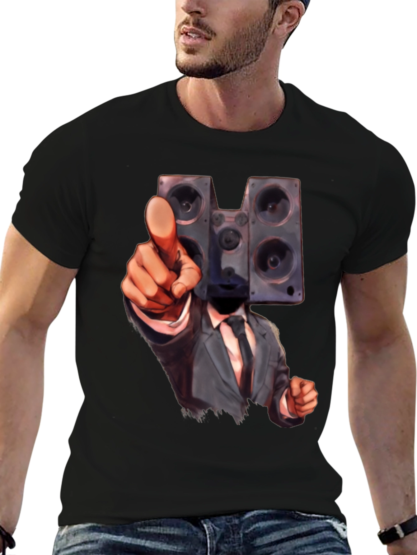 Speaker Head Suit T-Shirt