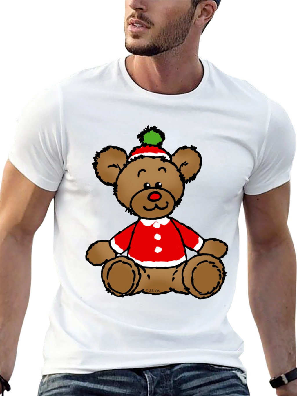 Christmas Teddy Bear Graphic Tee