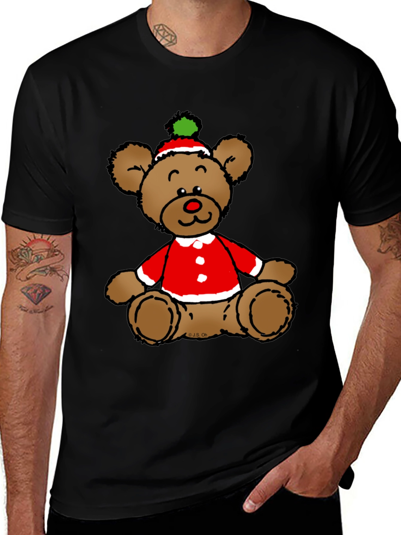 Christmas Teddy Bear Graphic Tee