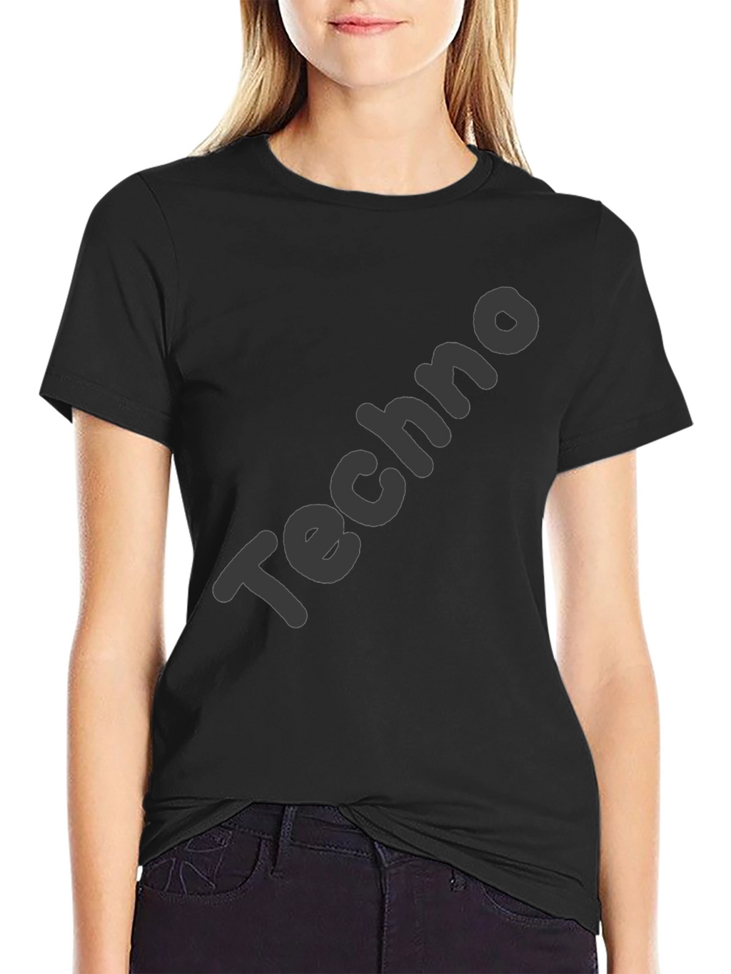 Mens Black Techno Graphic Tee