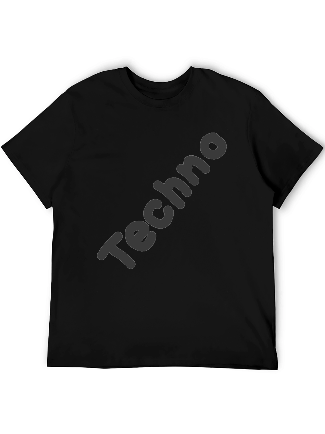Mens Black Techno Graphic Tee