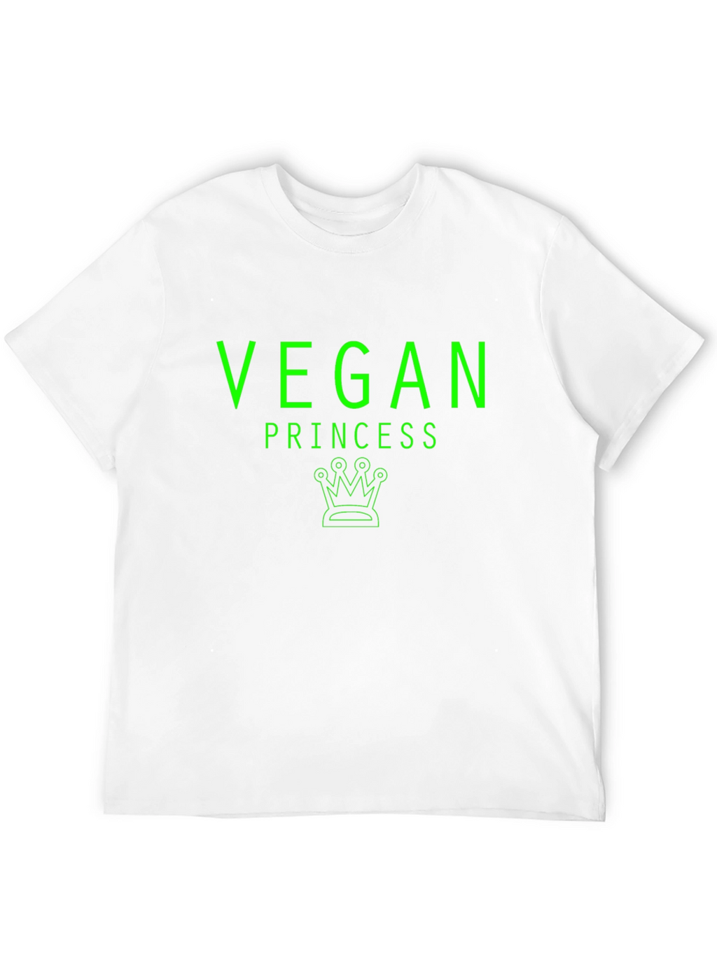 Vegan Princess T-Shirt - Green Graphic Tee
