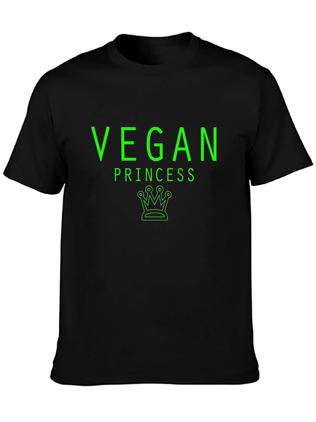 Vegan Princess T-Shirt - Green Graphic Tee