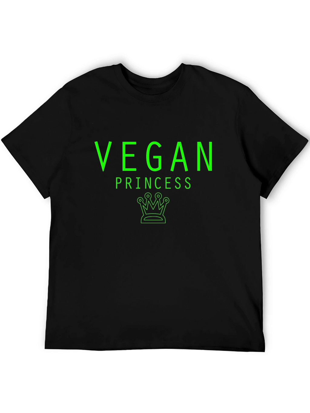 Vegan Princess T-Shirt - Green Graphic Tee