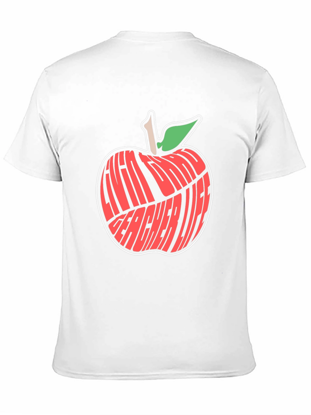 Teacher Life Apple Graphic Tee - Black