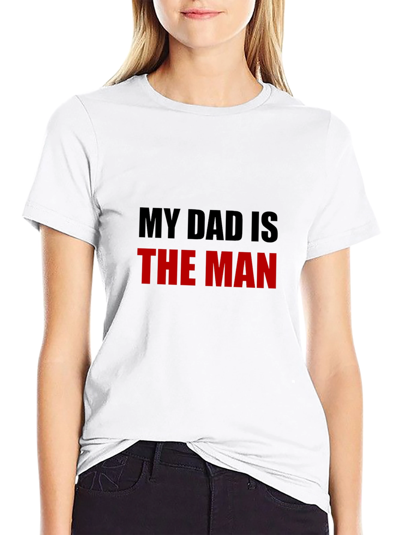 My Dad is The Man Graphic Tee - Black