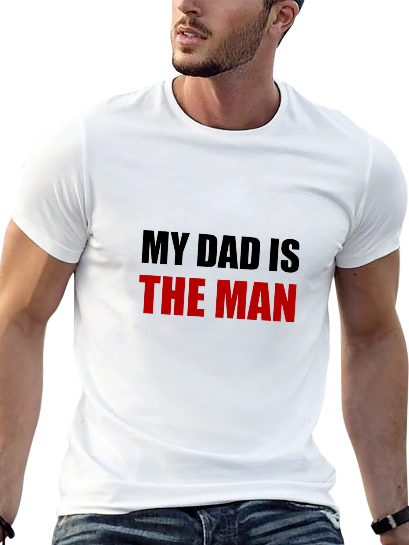 My Dad is The Man Graphic Tee - Black