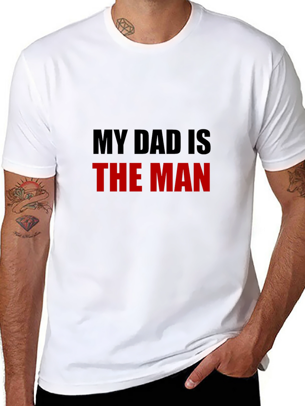 My Dad is The Man Graphic Tee - Black