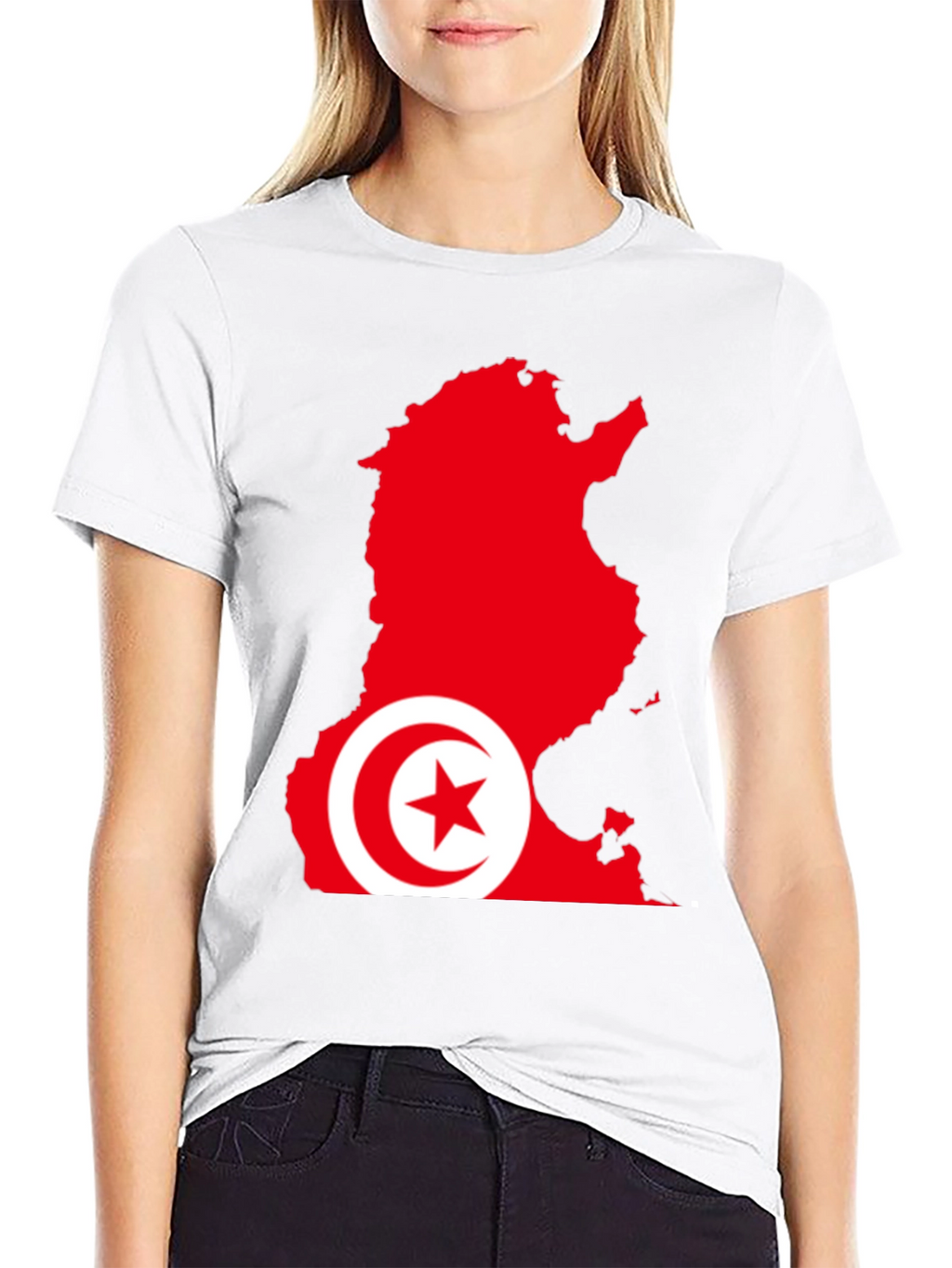 Tunisia Flag Map Graphic T-Shirt