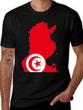 Tunisia Flag Map Graphic T-Shirt