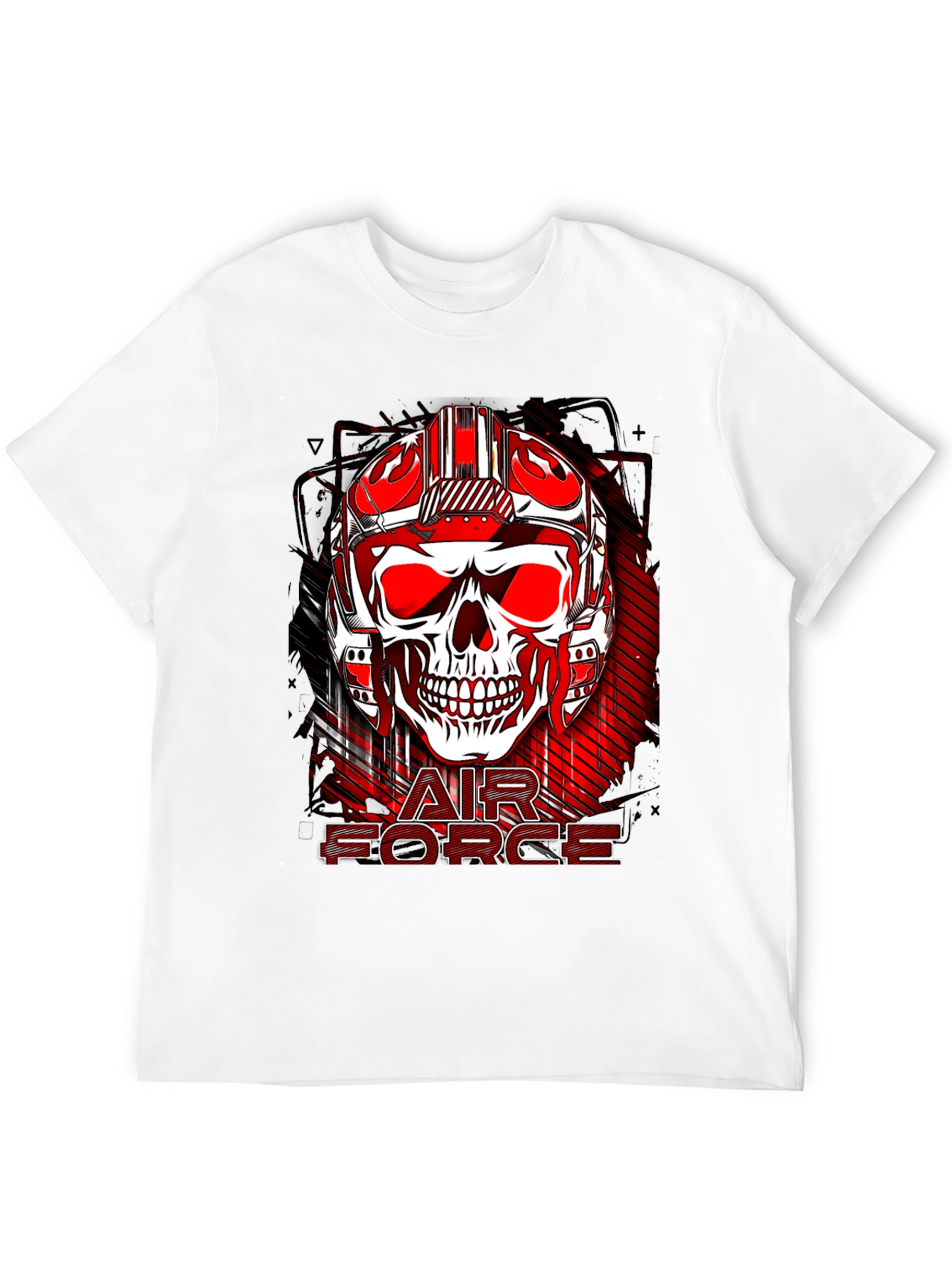 Air Force Skull Graphic Print Tee