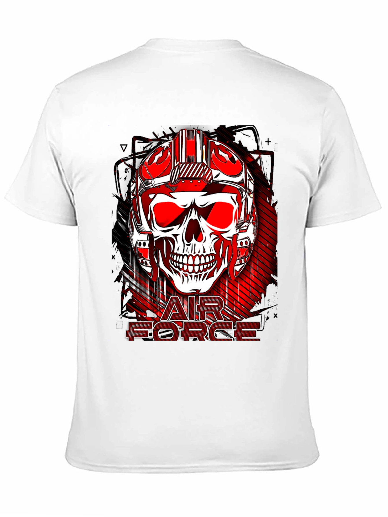 Air Force Skull Graphic Print Tee