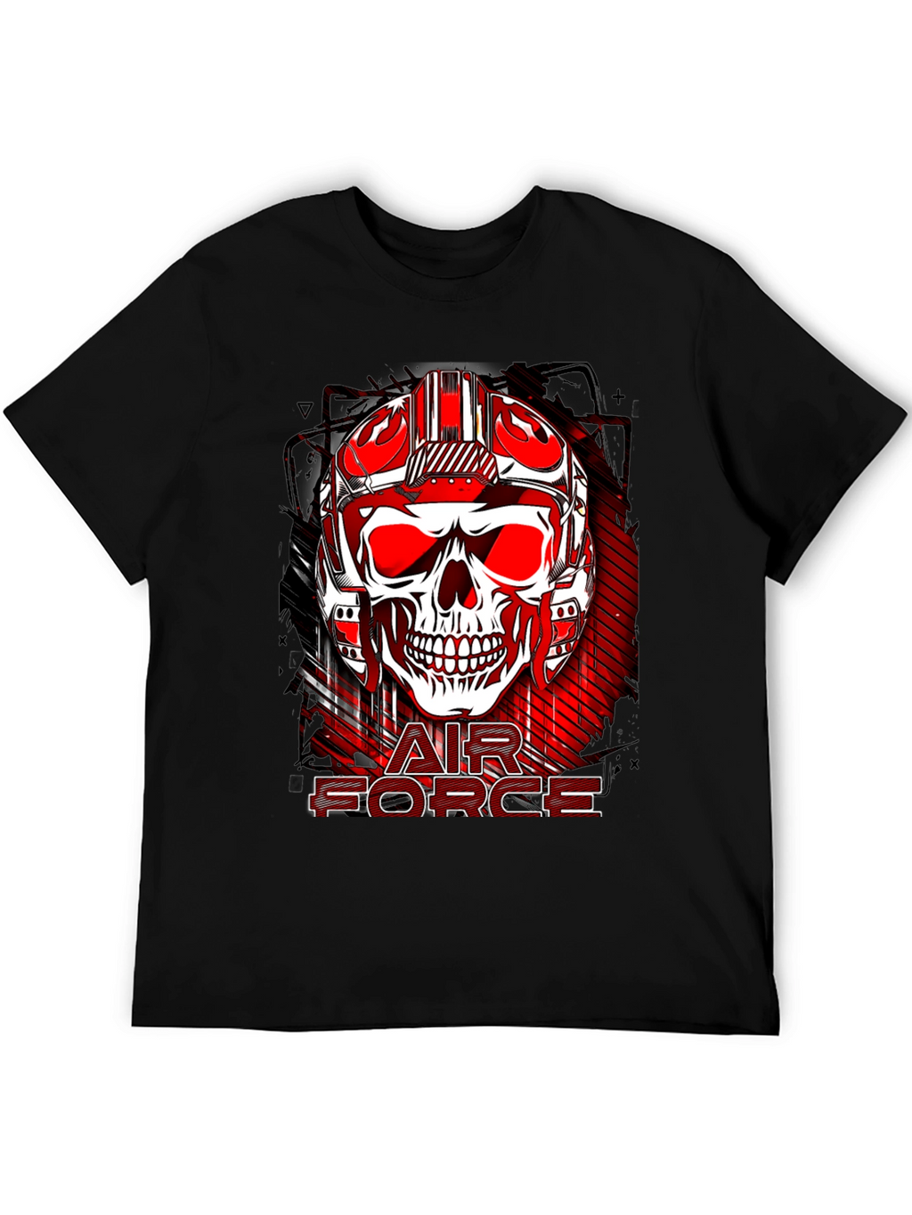 Air Force Skull Graphic Print Tee