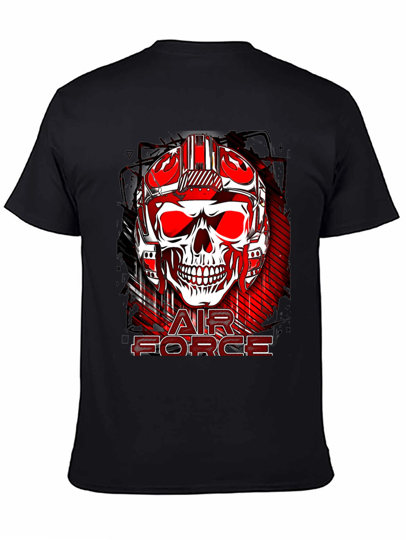 Air Force Skull Graphic Print Tee