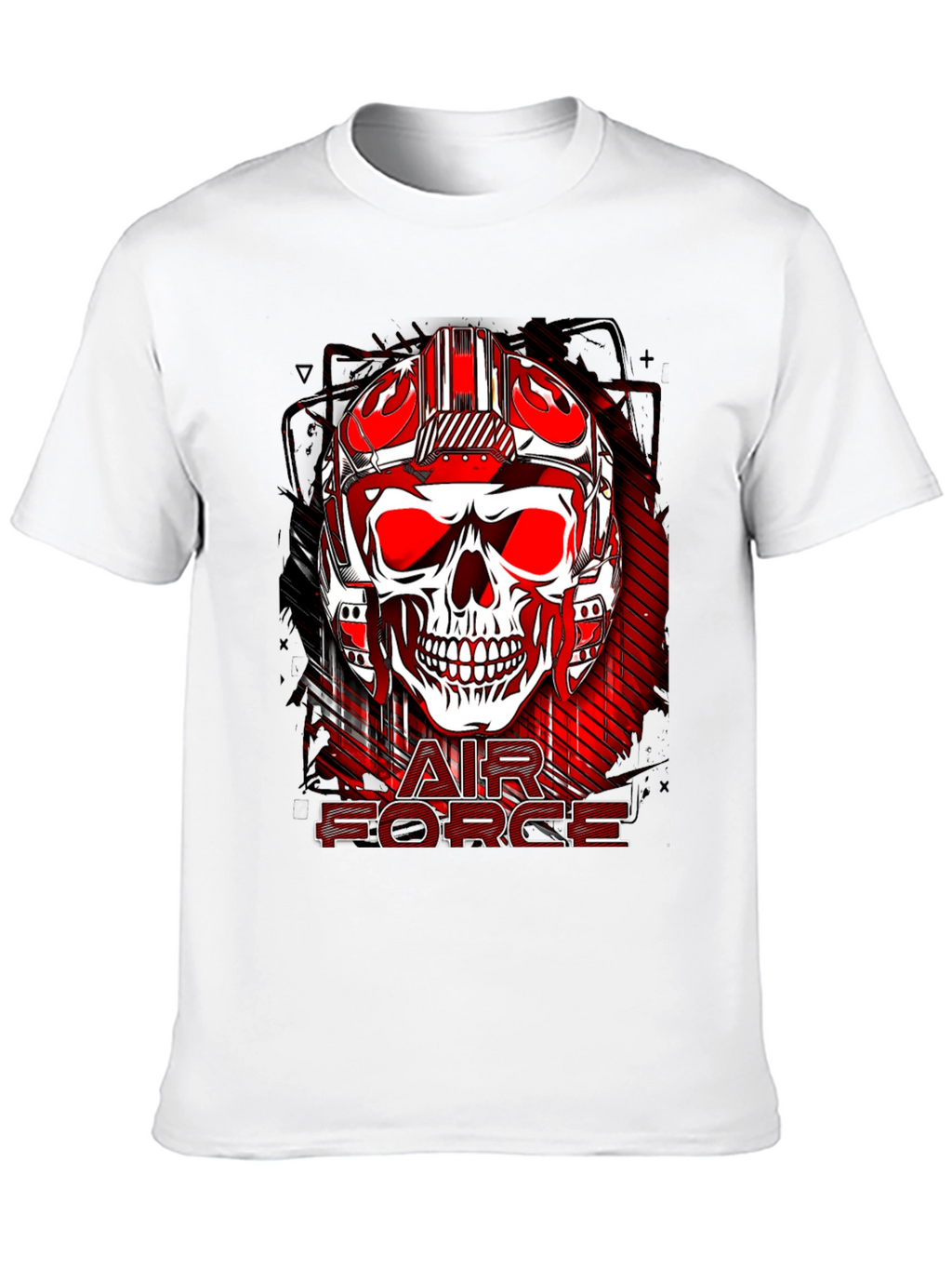 Air Force Skull Graphic Print Tee