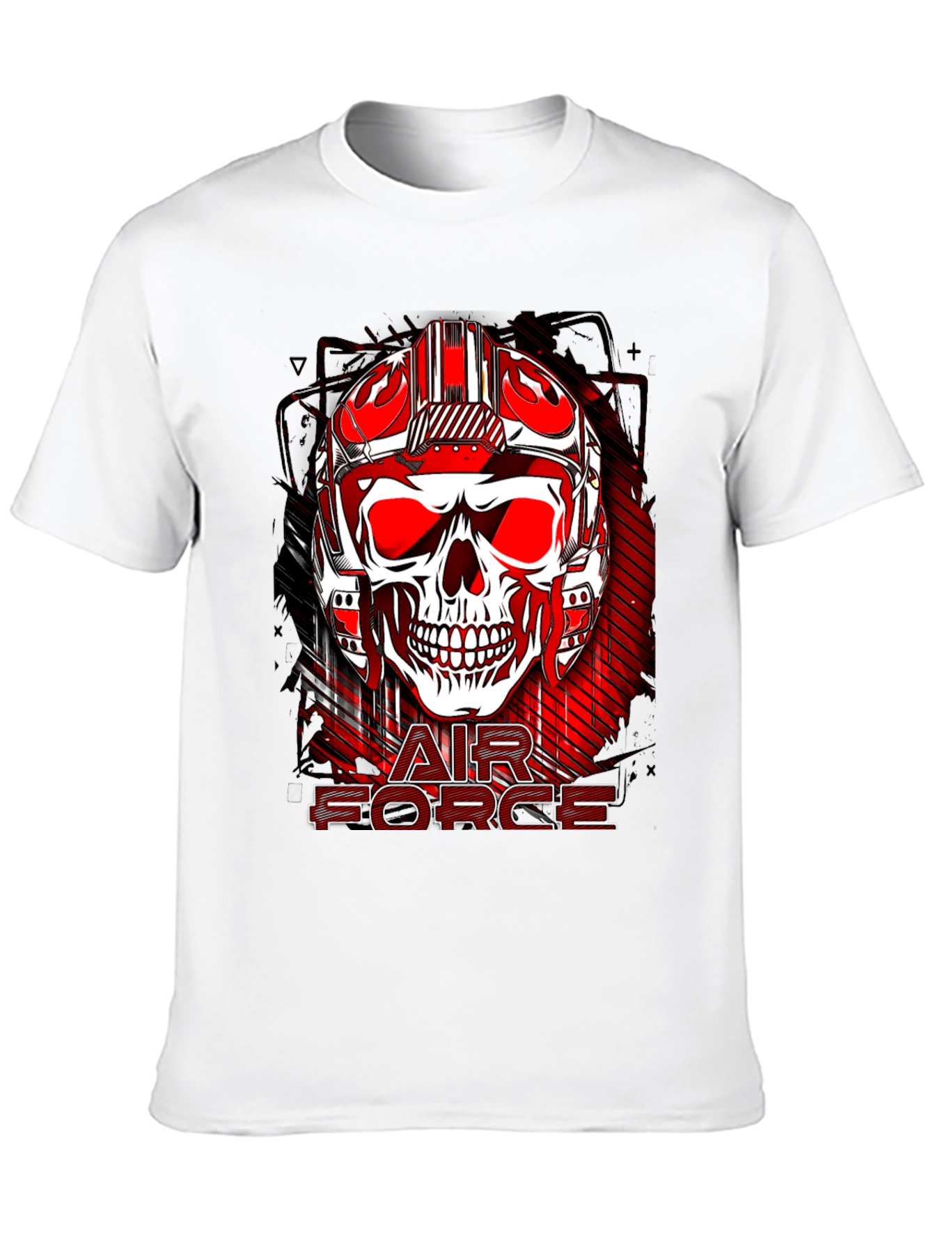 Air Force Skull Graphic Print Tee