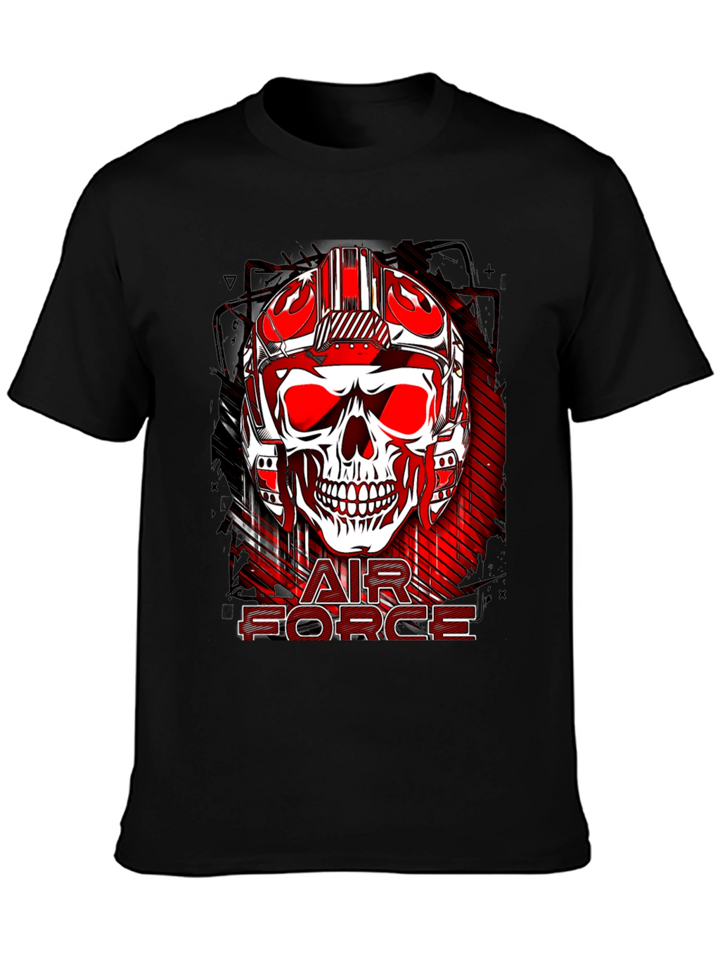 Air Force Skull Graphic Print Tee