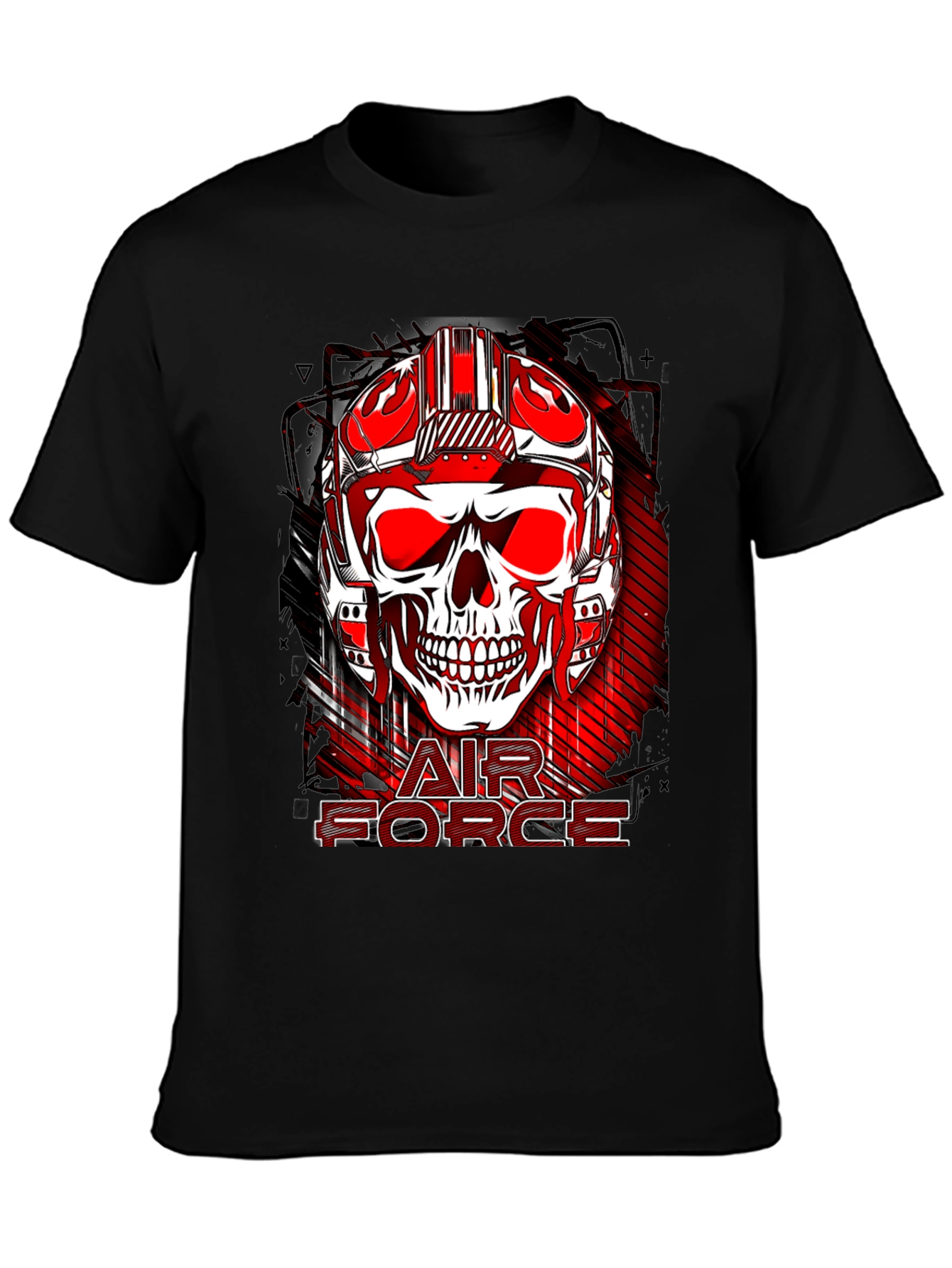 Air Force Skull Graphic Print Tee